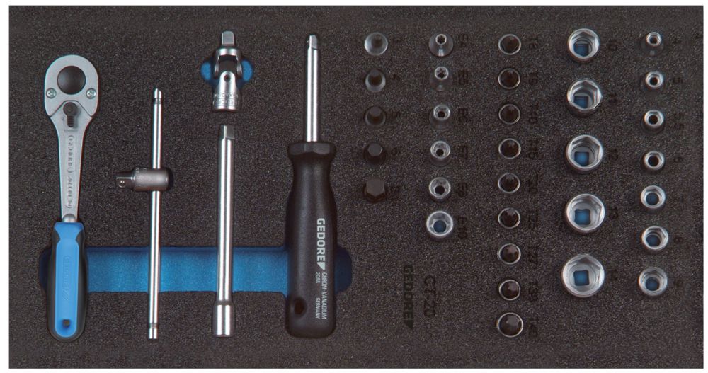 Produktbild Gedore Steckschlüssel 1/4 Zoll Sortiment mit Check Tool Modul