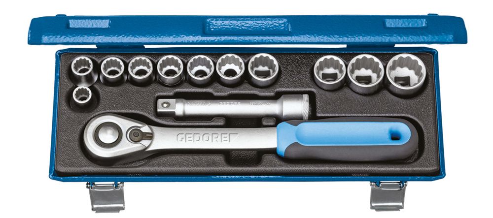 Produktbild GEDORE Steckschlüssel-Satz 1/2" 13-tlg UD 10-24 mm