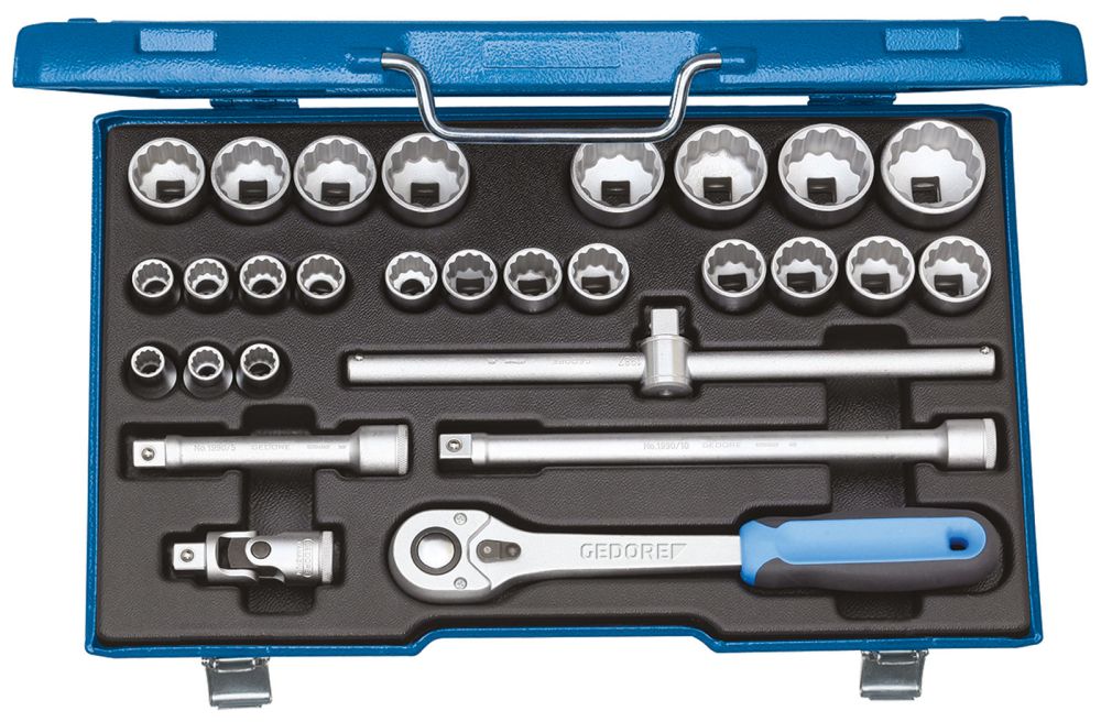 Produktbild GEDORE Steckschlüssel-Satz 1/2" 28-tlg UD 10-36 mm