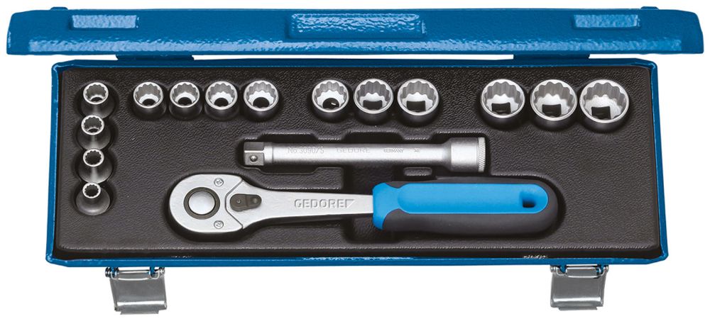 Produktbild GEDORE Steckschlüssel-Satz 3/8" 16-tlg UD 6-19 mm
