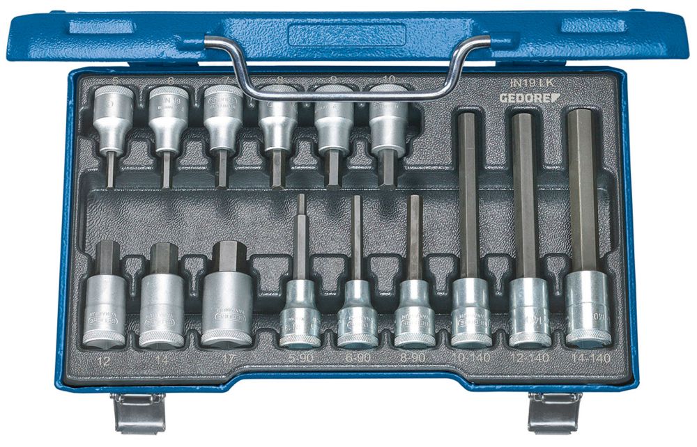 Produktbild GEDORE Schraubendreher-Satz 1/2" 15-tlg Innen-6-kt 5-17 mm