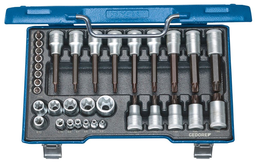 Produktbild GEDORE Schraubendreher-Satz 1/2"+1/4" 34-tlg TORX