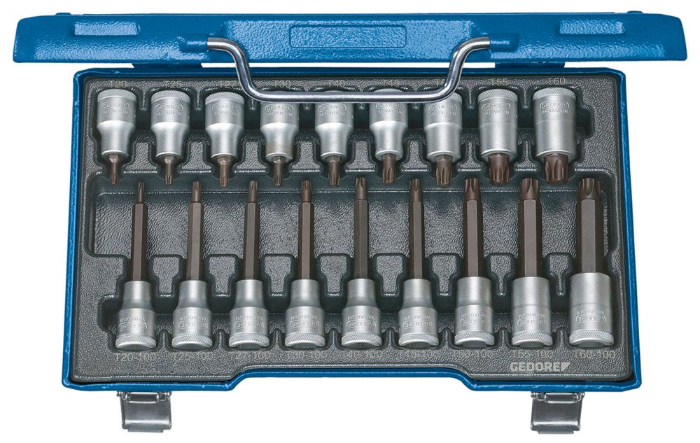 Produktbild GEDORE Schraubendreher-Satz 1/2" 18-tlg Innen-TORX T20-60