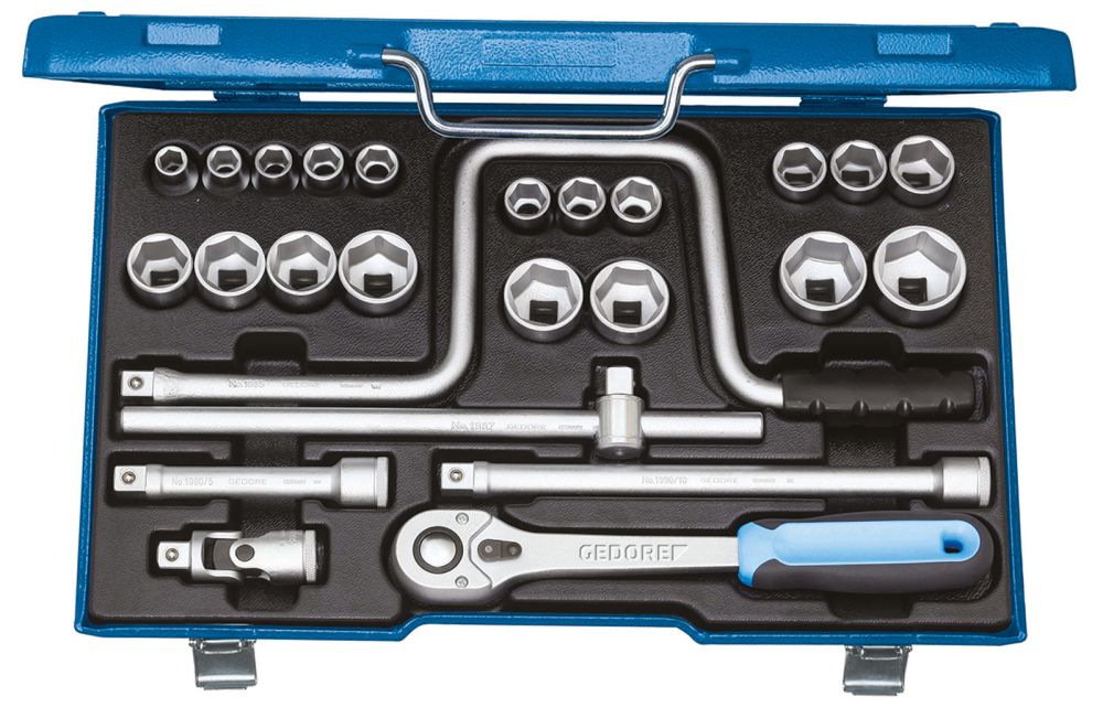 Produktbild GEDORE Steckschlüssel-Satz 1/2" 25-tlg 10-32 mm