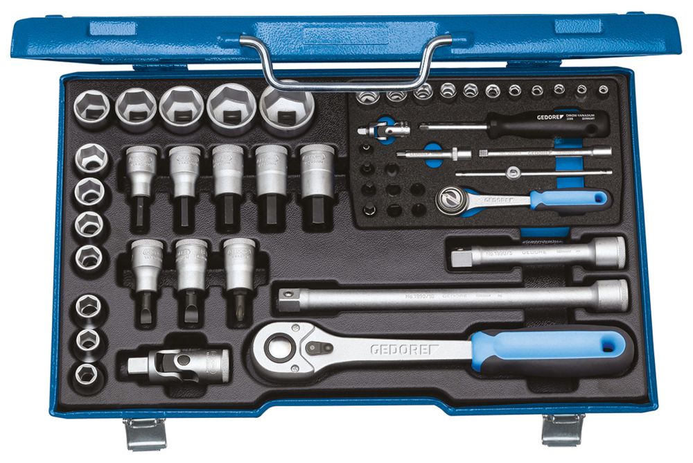 Produktbild GEDORE Steckschlüssel-Satz 1/4"+1/2" 50-tlg 4-30mm