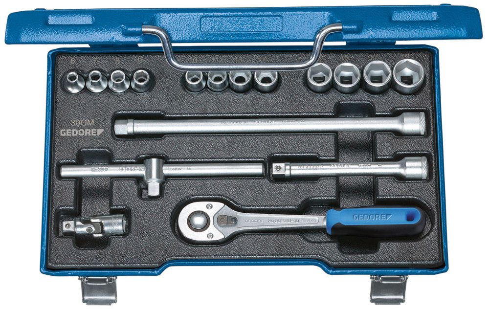 Produktbild GEDORE Steckschlüsse 3/8 Zoll 17 teilig 6 bis 19 mm