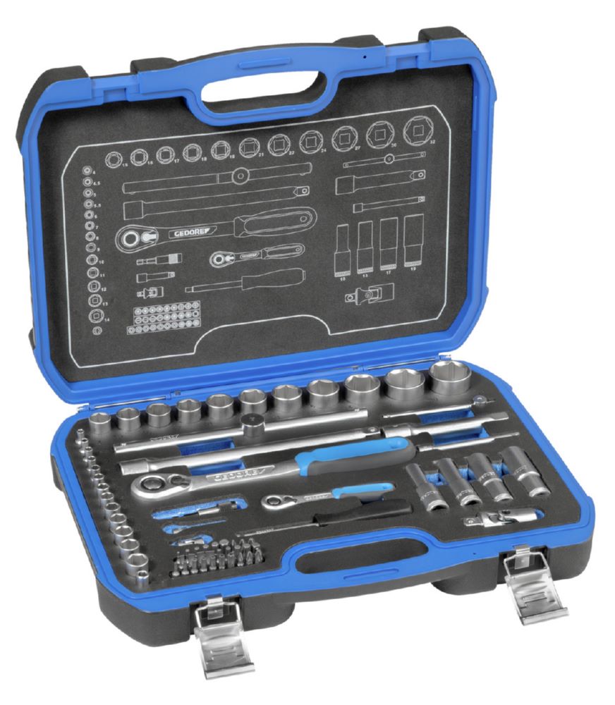 Produktbild GEDORE Steckschlüssel Satz 1/4 Zoll + 1/2 Zoll 19 BMC 20