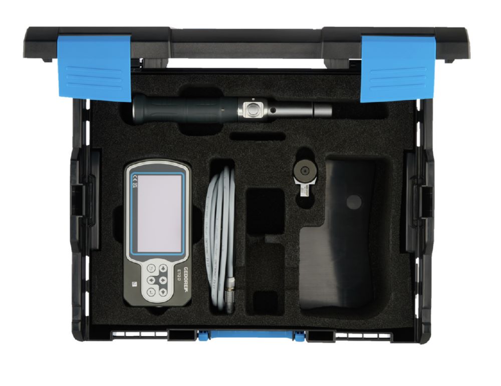 Produktbild GEDORE Elektronischer Drehmoment Drehwinkelschlüssel ETQR-12-K-D mit Display und Kabel