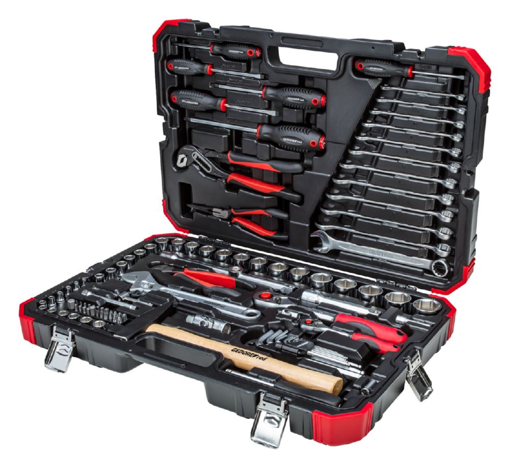 Produktbild GEDORE Steckschlüssel Satz 1/4 Zoll 1/2 Zoll 4-32mm 100 teilig R46003100