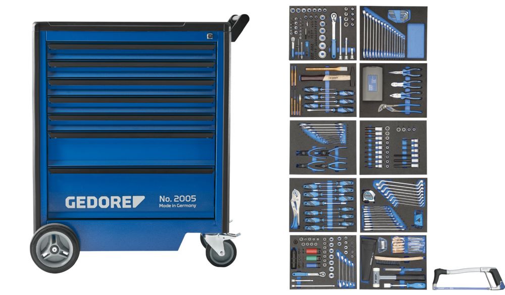 Produktbild 2005-TS-308 Werkzeugwagen mit 308-teilig Werkzeugsortiment bild 14