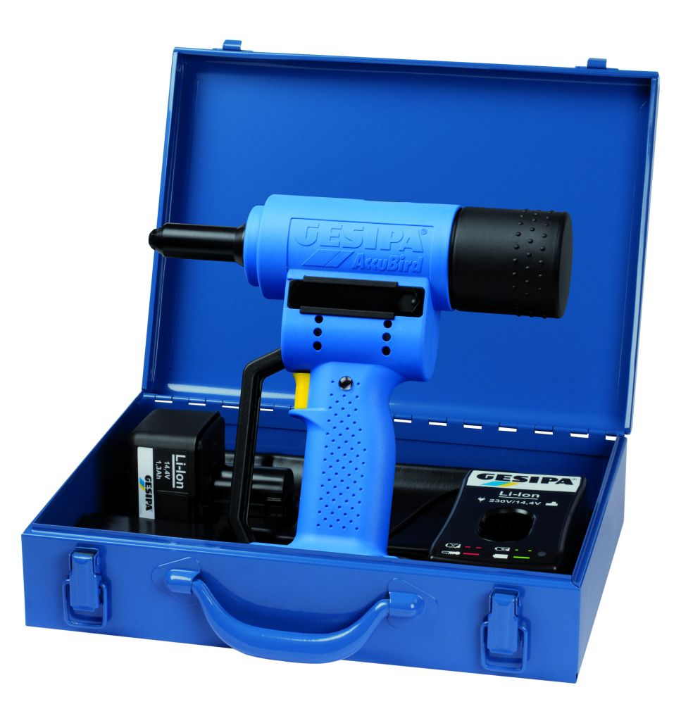 Produktbild GESIPA Blindniet-Setzgerät AccuBird mit Andrückauslösung im Koffer bild 2