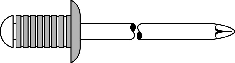 Produktbild GESIPA Blindniete Gerillt Alu/Stahl 4,8 x 10, 500 St.