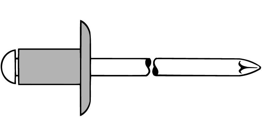 Produktbild GESIPA Blindniete Alu/Stahl Grosskopf 5 x 16 K 11, 500 St.