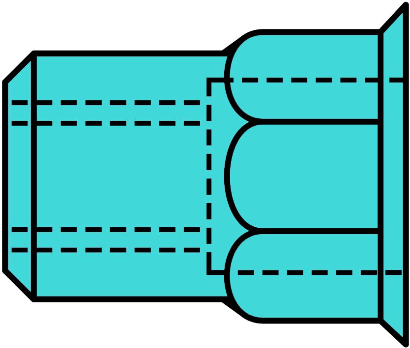 Produktbild GESIPA Blindnietmuttern Teil-6kant A2-Edelstahl Kleinkopf M5x7x12,5, 500 St.