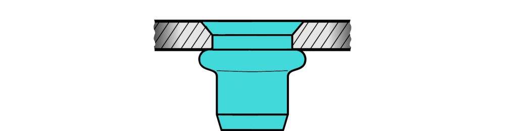 Produktbild GESIPA Blindnietmuttern A2-Edelstahl Senkkopf M 8 x 11 x 20, 100 St. bild 2