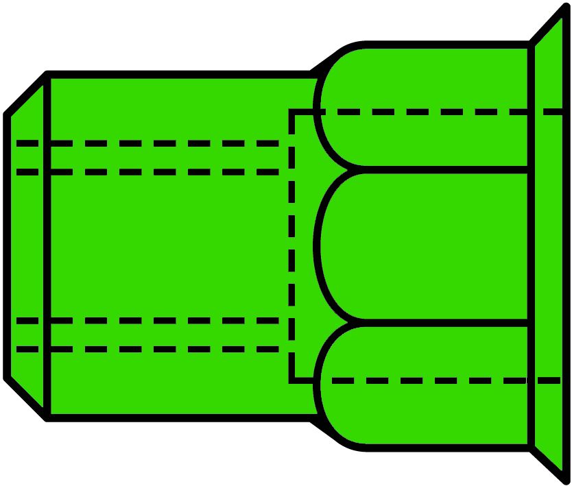 Produktbild GESIPA Blindnietmuttern Teil-6kant A4-Edelstahl Kleinkopf M4x6x11, 500 St.
