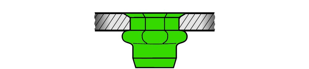 Produktbild GESIPA Blindnietmuttern Teil-6kant A4-Edelstahl Kleinkopf M4x6x11, 500 St. bild 2