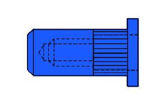 Produktbild GESIPA CAP-Blindnietmuttern Stahl M 8 x 11 x 27, 100 St.