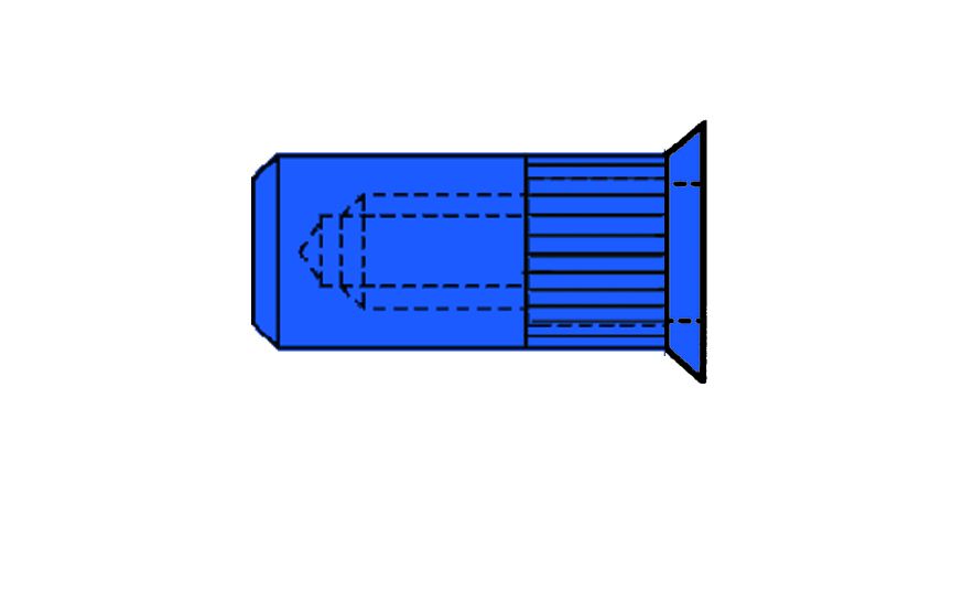 Produktbild GESIPA CAP-Blindnietmuttern Stahl Senkkopf M 5 x 7 x 19, 250 St.