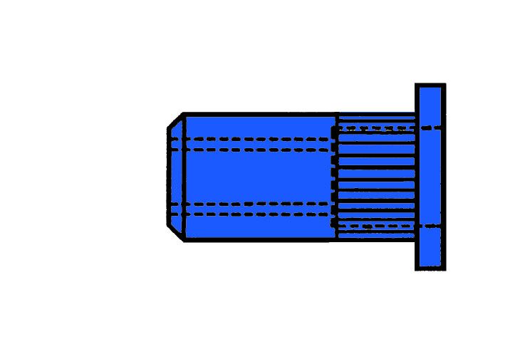 Produktbild GESIPA Blindnietmuttern Stahl-gerändelt M 6 x 9 x 21, 250 St.