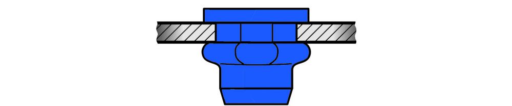 Produktbild GESIPA Blindnietmuttern Teilsechskant Stahl M 6 x 9 x 15,5, 250 St. bild 2