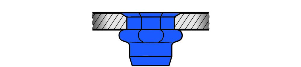 Produktbild GESIPA Blindnietmuttern Teilsechskant Stahl Kleinkopf M6x9x15,5, 250 St. bild 2