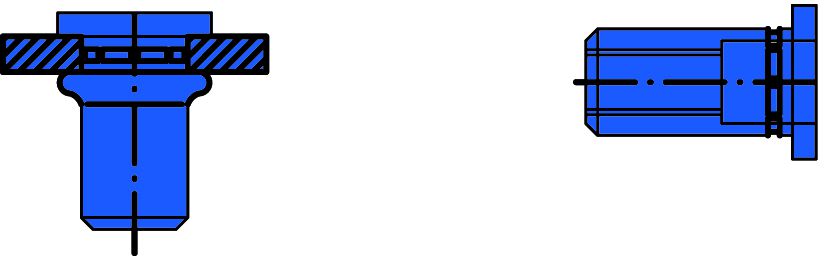 Produktbild GESIPA PolyGrip Blindnietmuttern Mini-Pack Stahl M 5 x 7 x 13,5, 50 Stk.