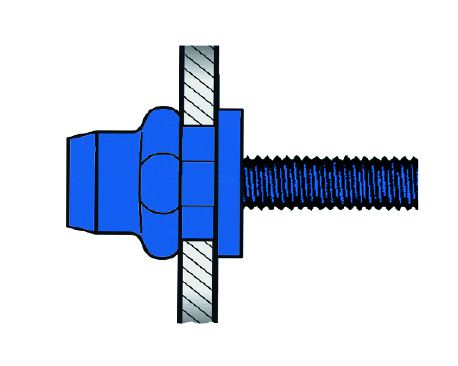 Produktbild GESIPA Blindnietschraube Teilsechskant Stahl M 8 x 11 x 17, 100 St.