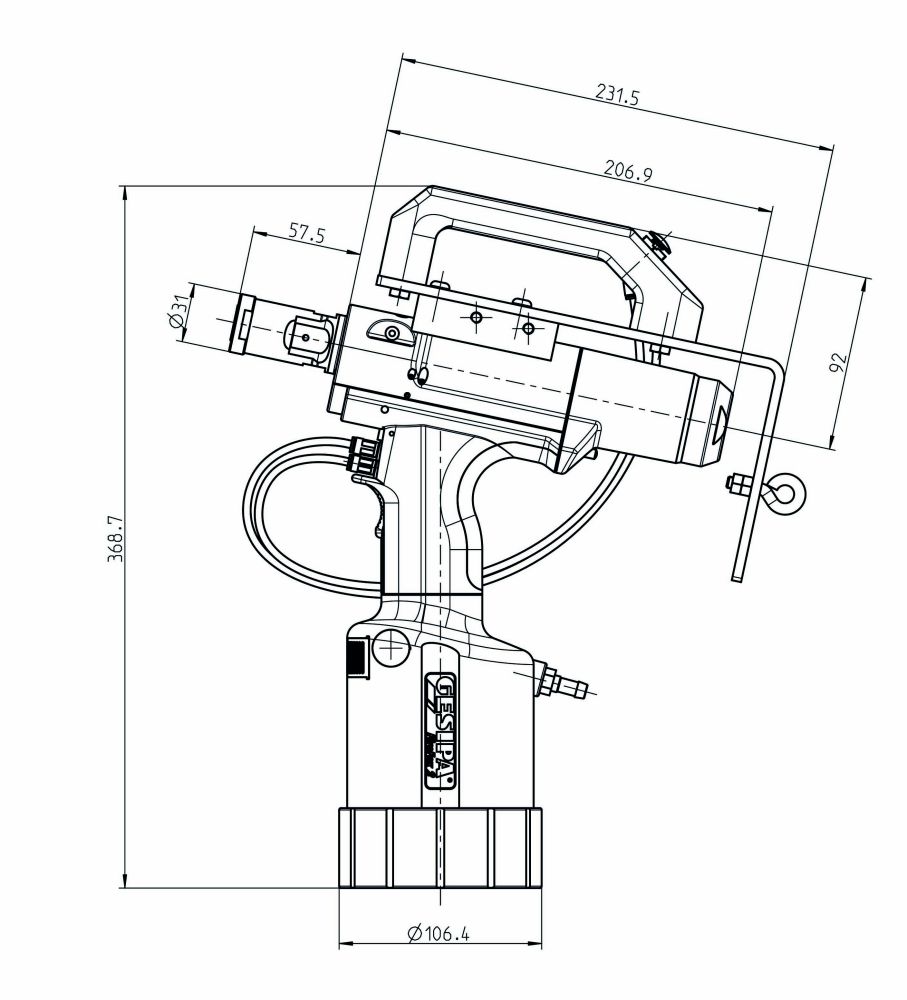 Produktbild GESIPA Blindnietmuttern-Setzgerät FireFox 2F Axial eco - M 12 bild 2