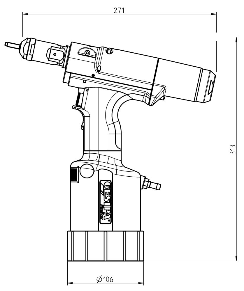 Produktbild GESIPA Blindnietmuttern-Setzgerät FireFox 2 - M 6 bild 4