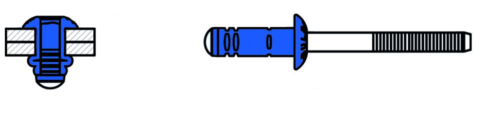 Produktbild GESIPA GBulb Stahl/Stahl 4,8 x 15, 500 St.