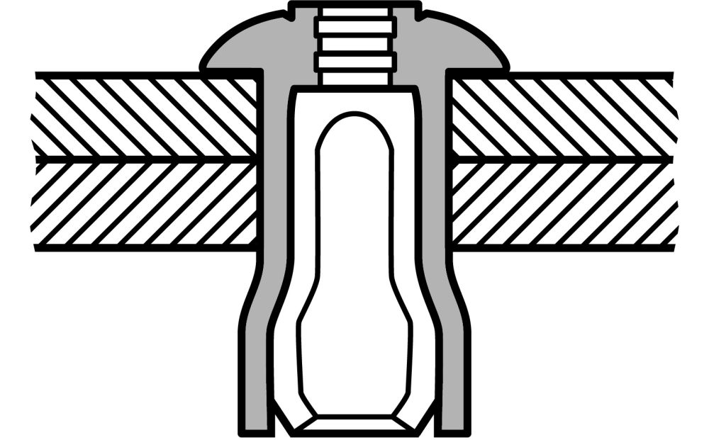 Produktbild GESIPA MEGA GRIP Blindniete Alu/Alu 6,4 x 14,1, 200 St.