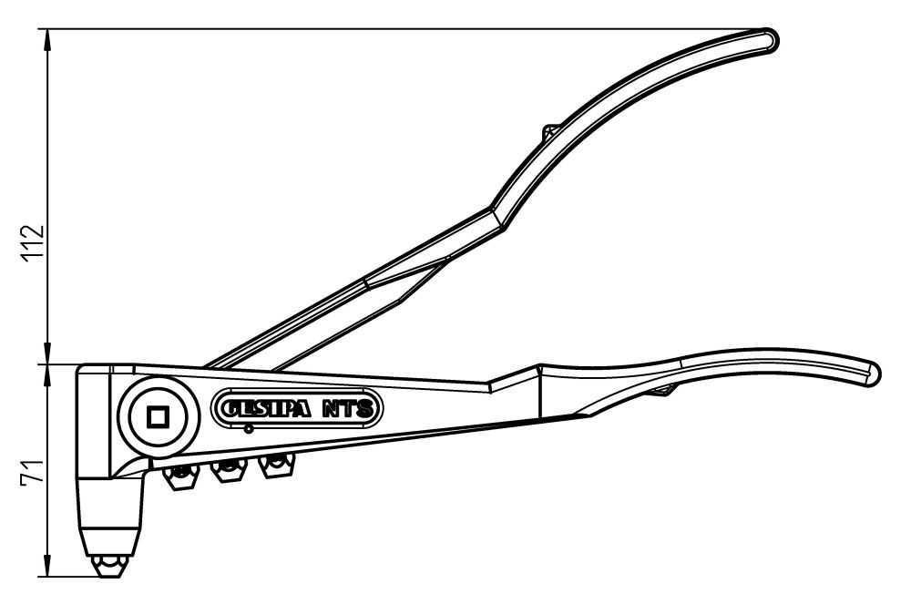 Produktbild GESIPA Handnietzange NTS (geblistert) bild 2