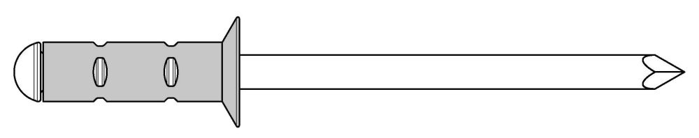 Produktbild GESIPA PolyGrip Blindniete Alu/Stahl Senkkopf 4 x 6, 500 St.
