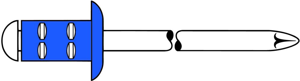 Produktbild GESIPA PolyGrip Blindniete Stahl/Stahl 6,4 x 20, 250 St.