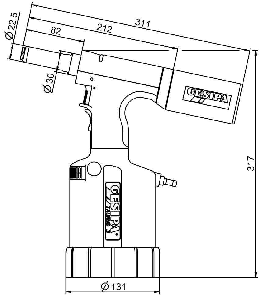 Produktbild GESIPA Schliessringbolzen-Setzgerät PowerBird für 4,8 mm Magna-Grip® bild 2