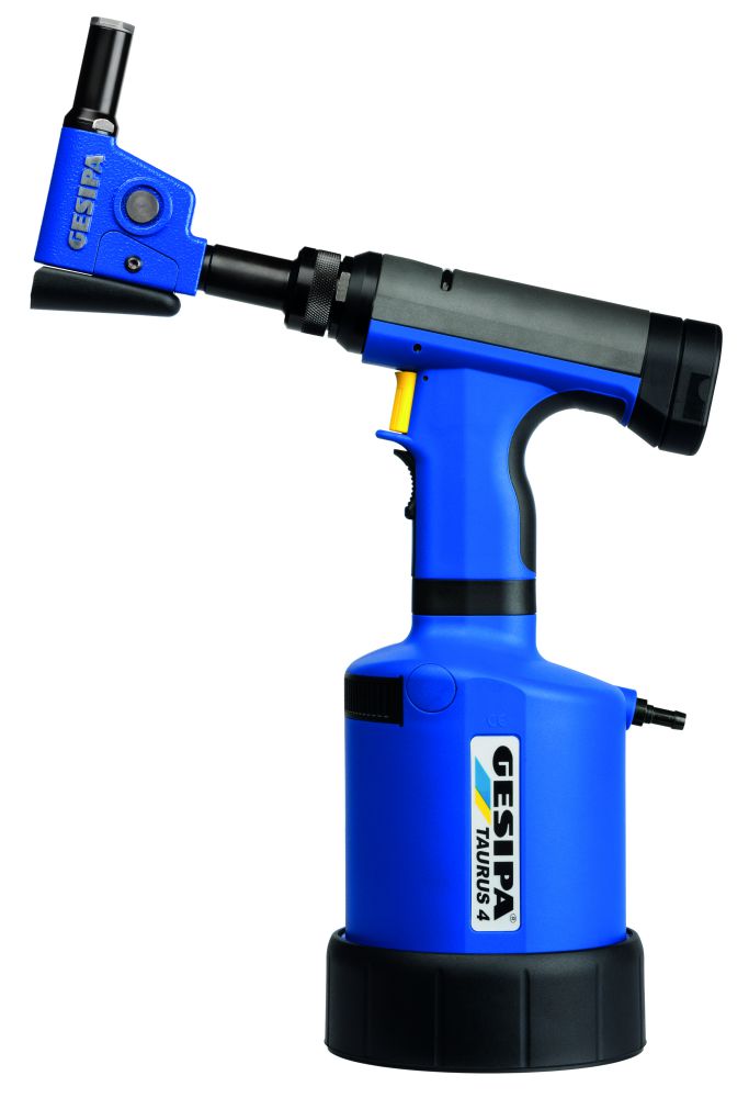 Produktbild GESIPA Schliessringbolzen-Setzgerät TAURUS 4 mit Winkelkopf compact 90° für Schliessrin bild 1