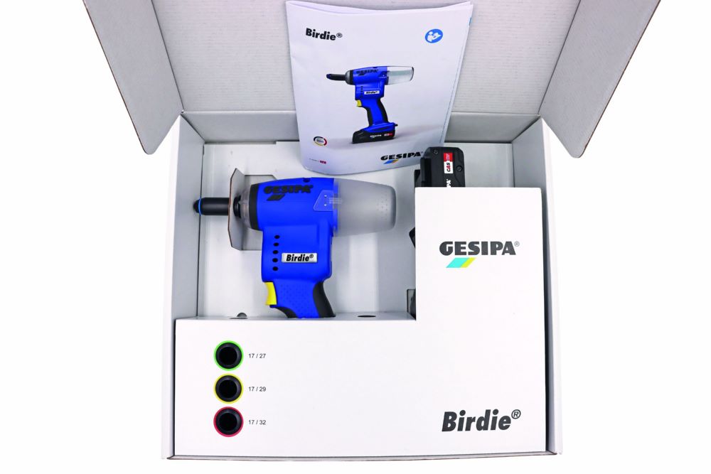 Produktbild GESIPA Birdie mit 2 x Akku 2,0 Ah und 1 x Ladegerät im Karton bild 4