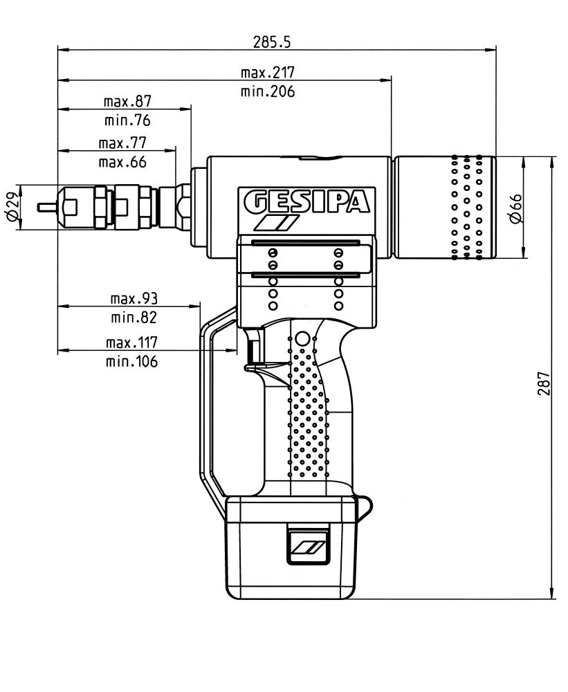 Produktbild GESIPA FireBird ohne Mundstück und Gewindedorn mit 1 Akku und Ladegerät bild 2