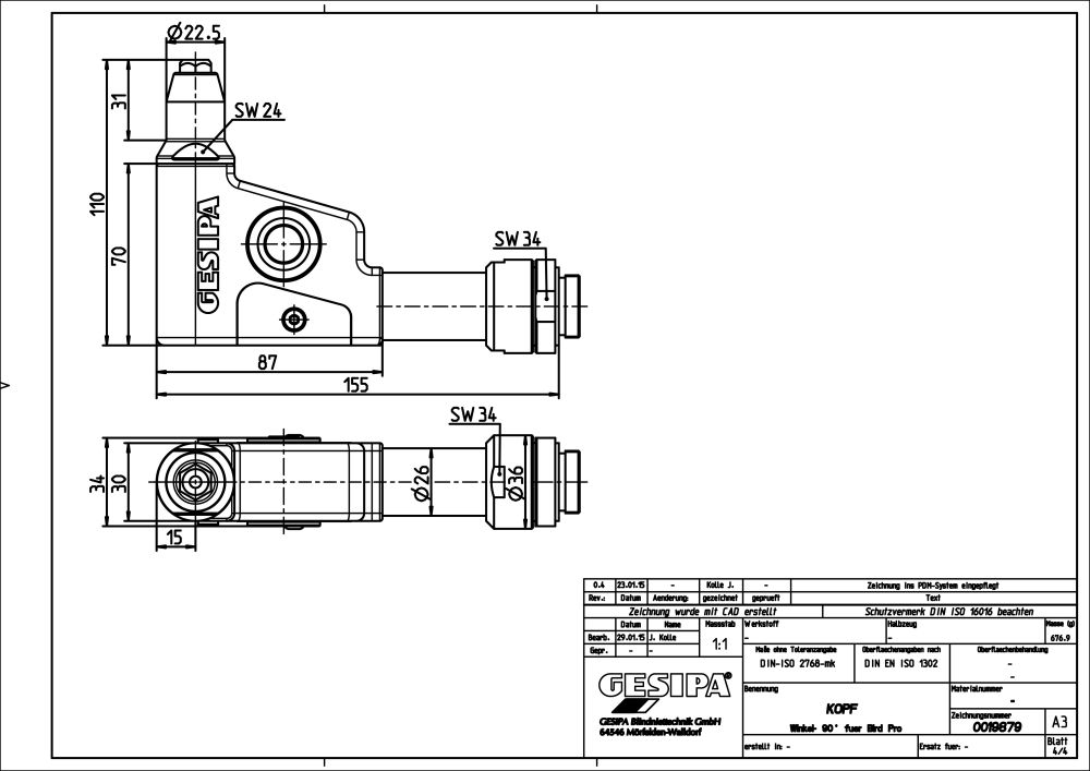 Produktbild GESIPA Winkelkopf 90 Grad für Bird Pro Geräte bild 2