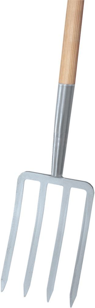 Produktbild Ideal Spatengabel silber mit4 Zinken T-Stiel Import