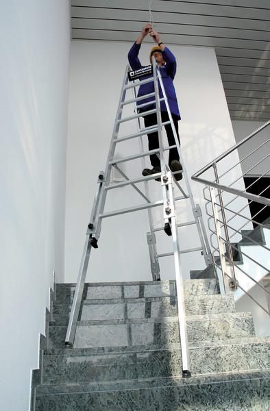 Produktbild Günzburger Alu Stehleiter treppengängig 2 x 5 Sprossen