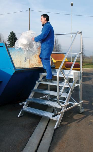 Produktbild Günzburger Aluminium Arbeitspodest fahrbar 1000 mm breit mit 5 Stufen bild 2