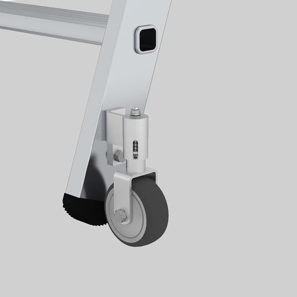 Produktbild Günzburger Aluminium Regalleiter für Doppelregal seitlich verschiebbar mit 6 Stufen bild 3