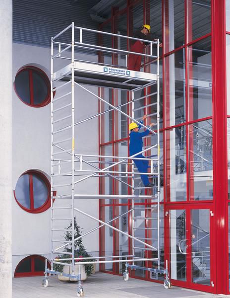 Produktbild Günzburger Rollgerüst mit Fahrbalken Doppelplattform AH 4,50 Meter Länge 2,45 Meter