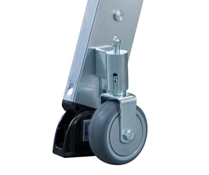 Produktbild Günzburger Aluminium Stehleiter beidseitig begehbar mit Rollen 2 x 8 Stufen bild 3