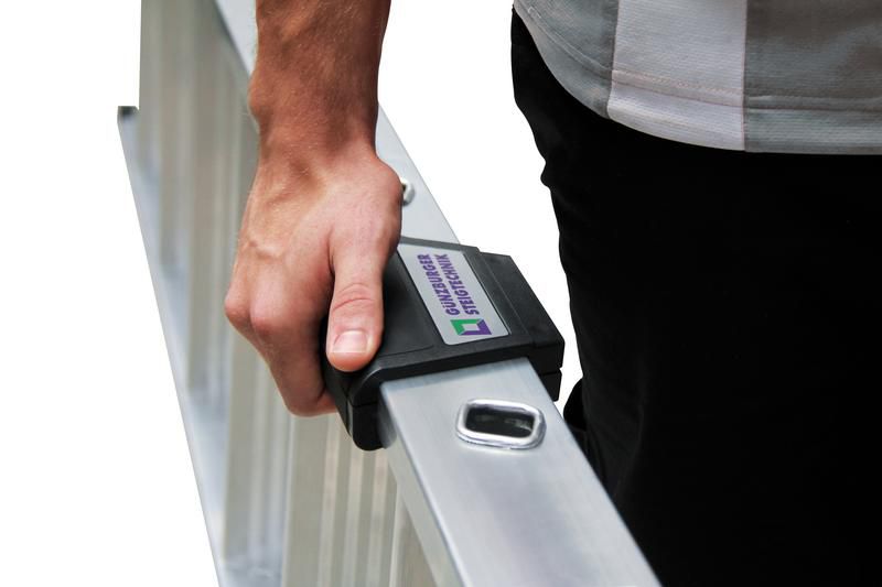 Produktbild Günzburger Aluminium Stehleiter clip-step einseitig begehbar mit 3 Stufen bild 4