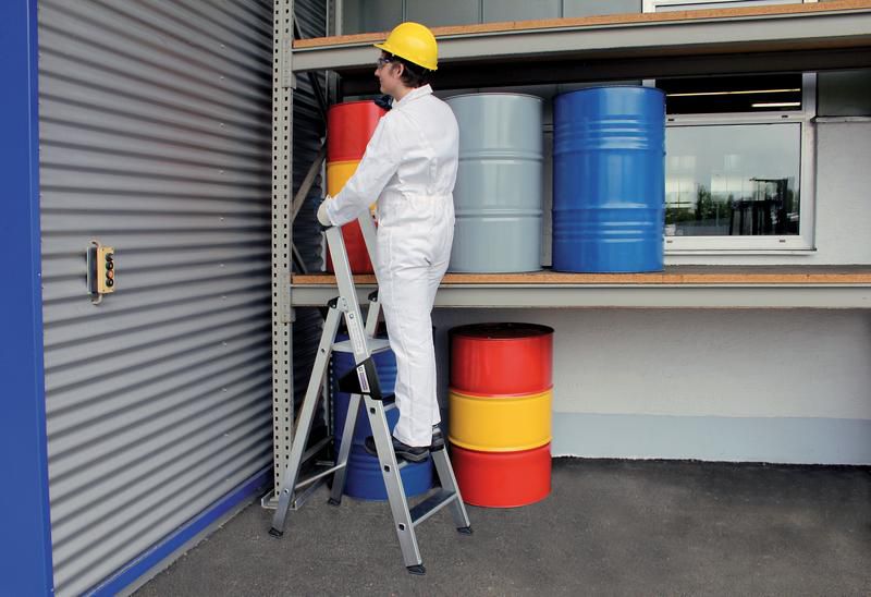 Produktbild Günzburger Aluminium Stehleiter clip-step einseitig begehbar mit 7 Stufen