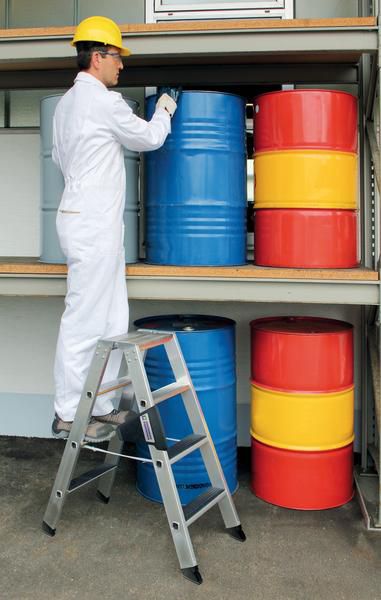 Produktbild Günzburger Aluminium Stehleiter clip-step beidseitig begehbar 2 x 4 Stufen bild 6