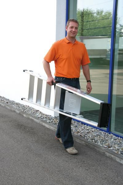 Produktbild Günzburger Aluminium-Stehleiter einseitig begehbar 9 Stufen bild 6